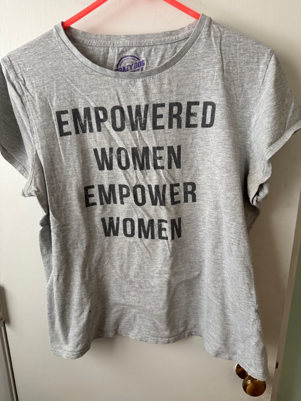 Crazy Dog T-Shirts Gray 'Empowered Women Empower Women' Tee